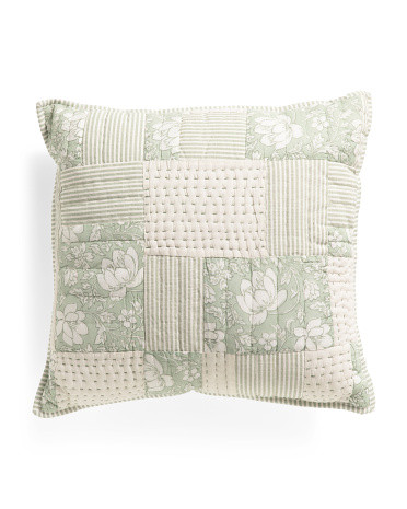 20x20 Patchwork Blossom Pillow | TJ Maxx