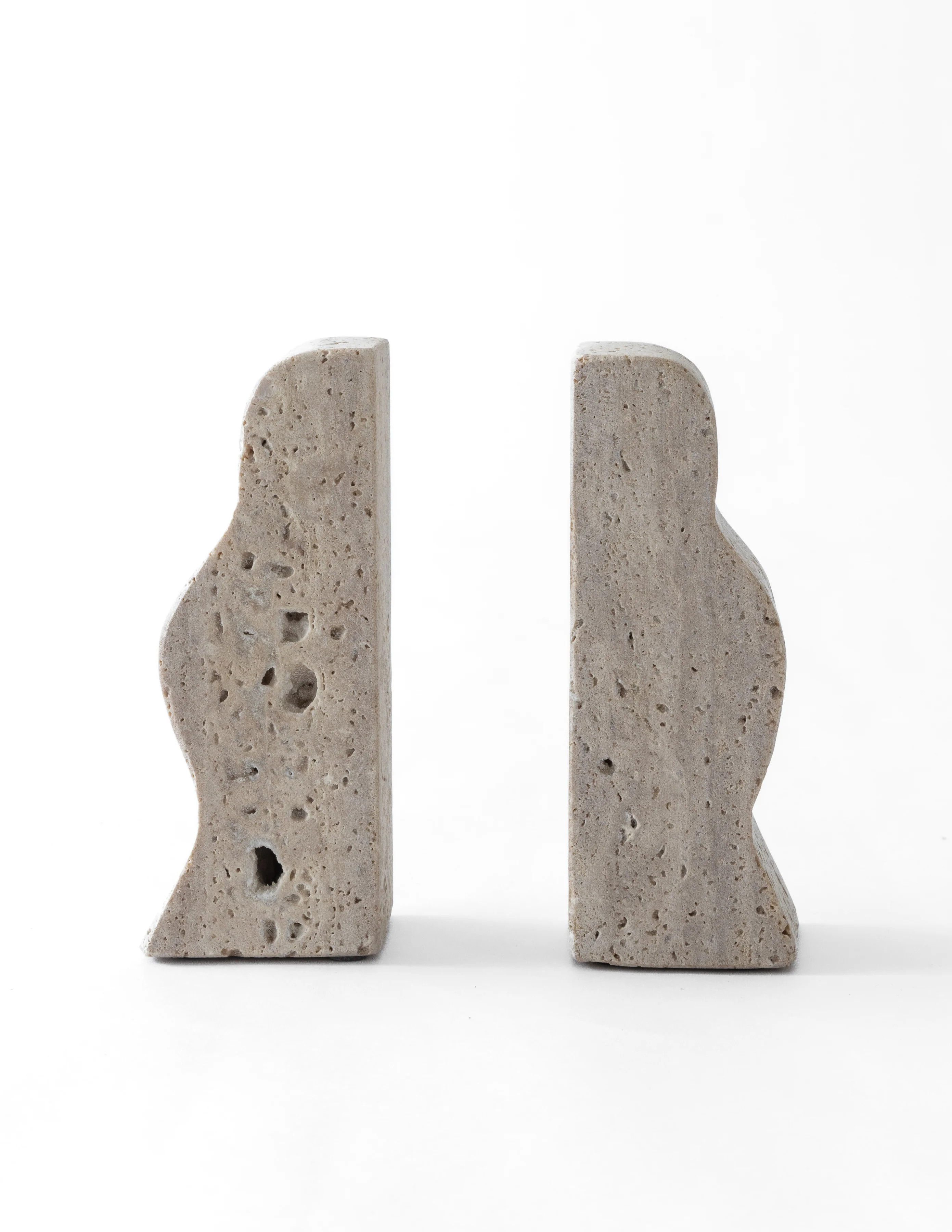 Travertine Wave Bookends | Eco Chic Home
