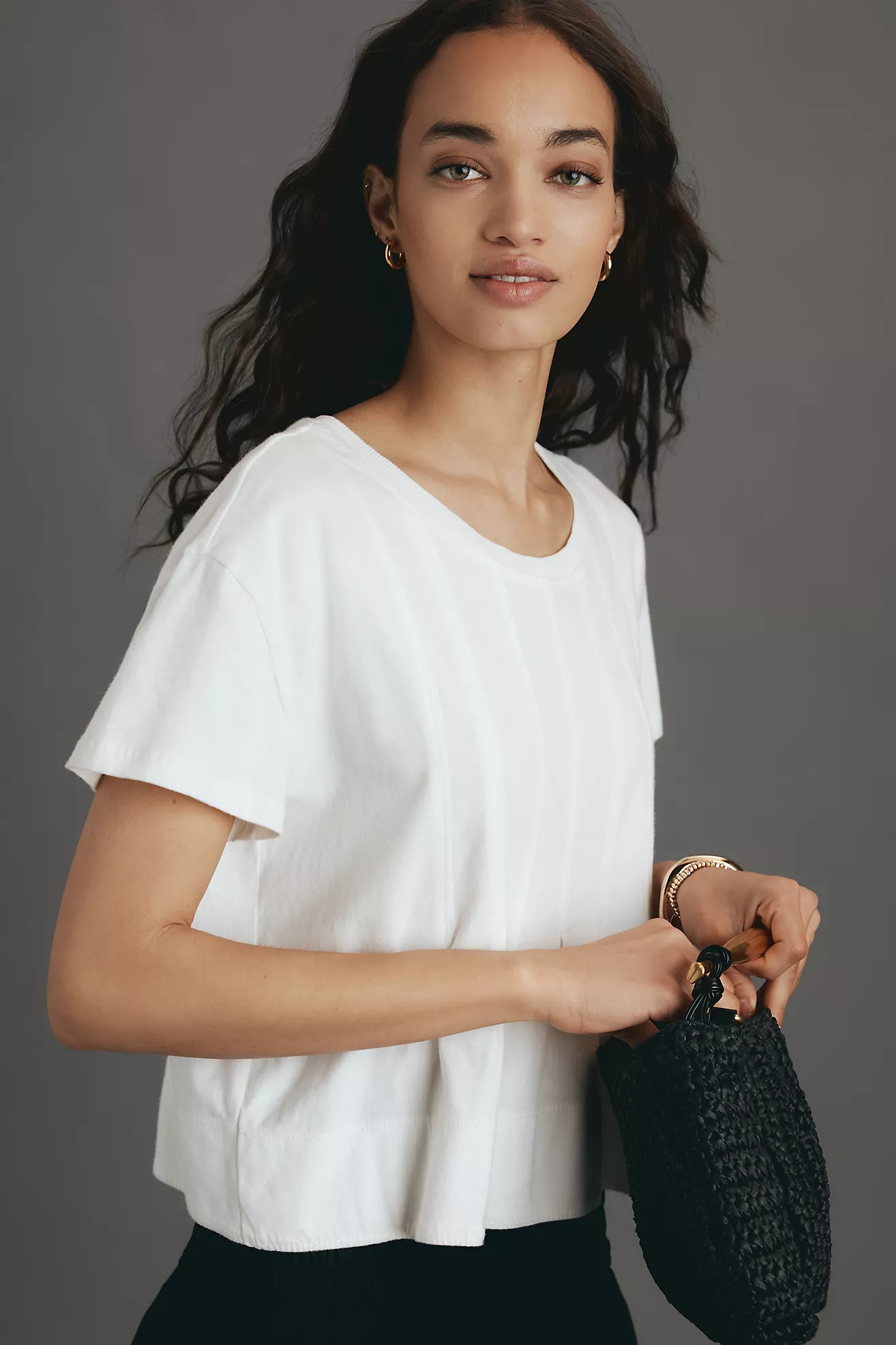 Pilcro Pleated Swing Tee | Anthropologie (US)
