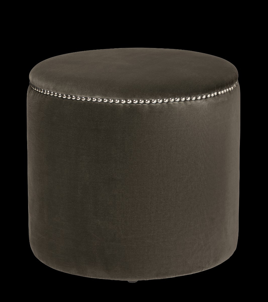 Costellini Velvet Ottoman - Truffle | OKA US