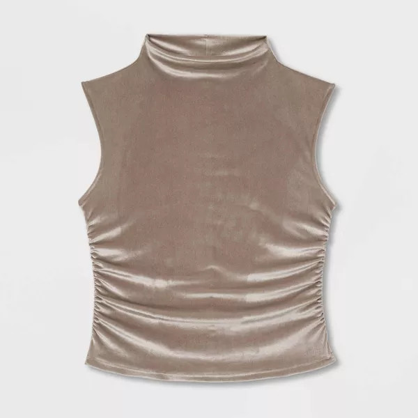 Women's Ruched Tank Top - A New Day™ Mauve S | Target