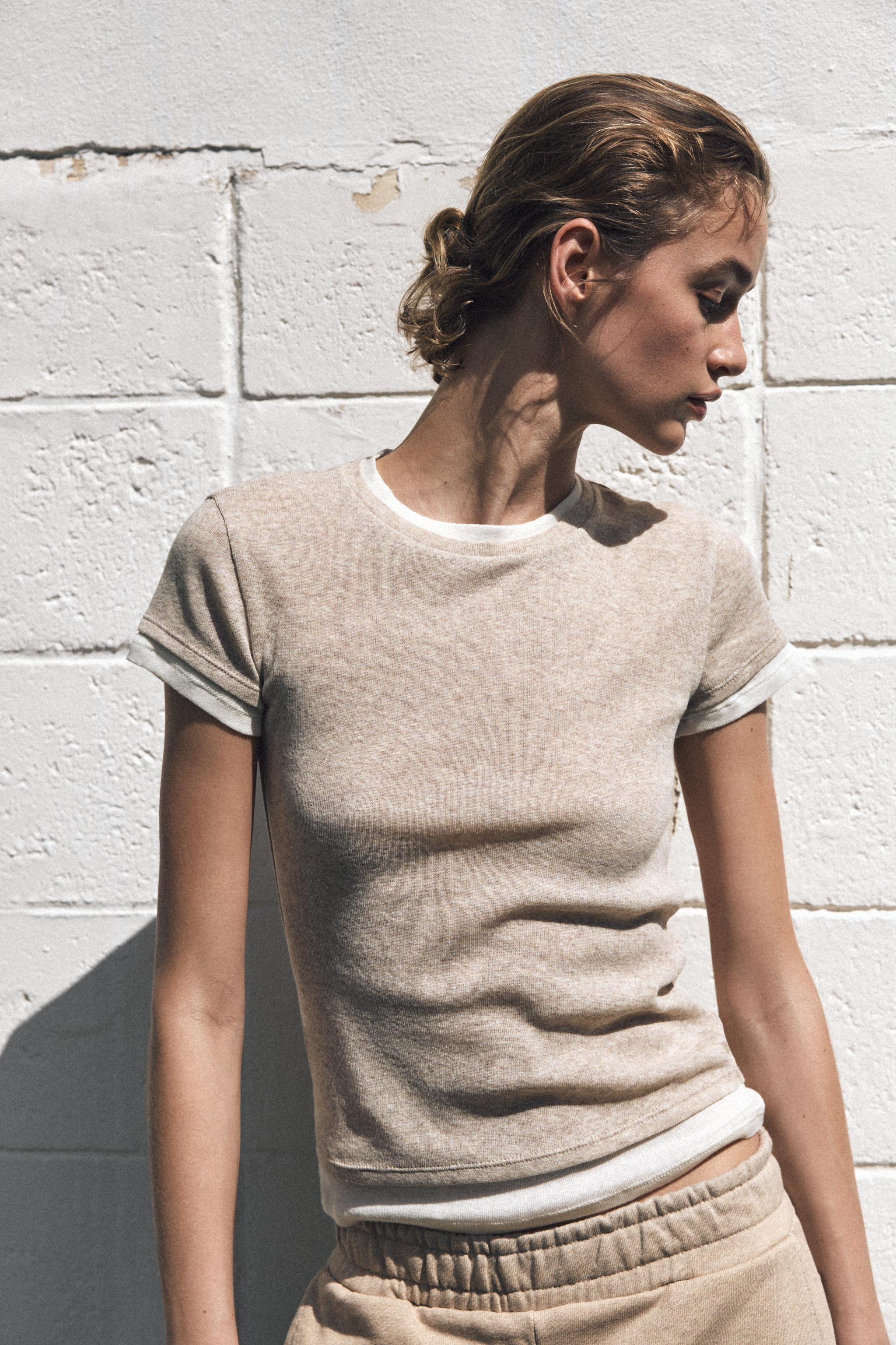 DOUBLE LAYER T-SHIRT | Zara UK