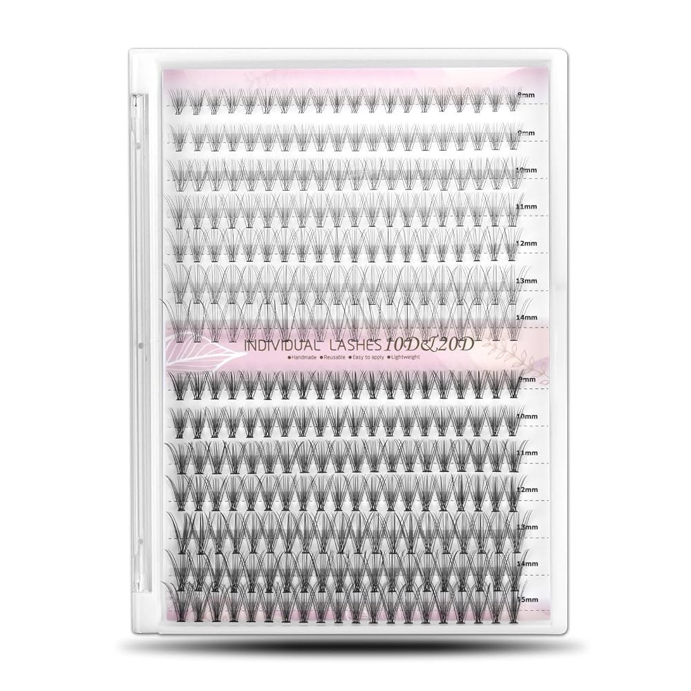 Individual Lashes, Lash Clusters, 280 Pcs 10D/20D Mixed Individual Lash Extensions, Natural Soft ... | Amazon (US)