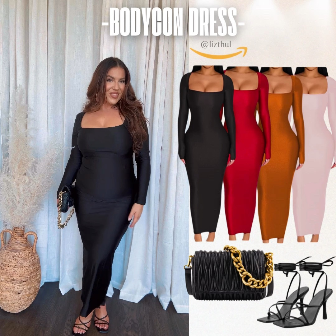 Bodycon Date Night + Going Out Dress for cold weather! Wearing my reg L (stretchy). Also linked shapewear and accessories

#LTKMidsize #LTKStyleTip #LTKFindsUnder50