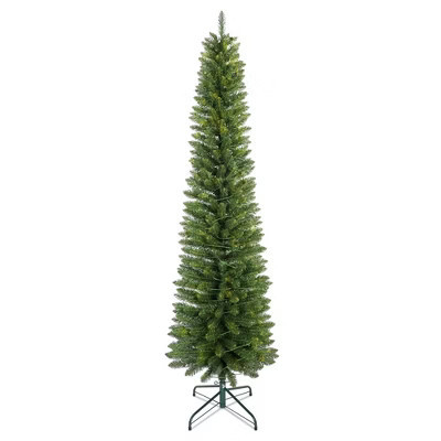 NAYSAYE Christmas Tree Stand 7FT Green Pencil Tree with Slim PVC Branches and Stable Base for Christmas Decorations, Green, 42"*25"*84" | Target