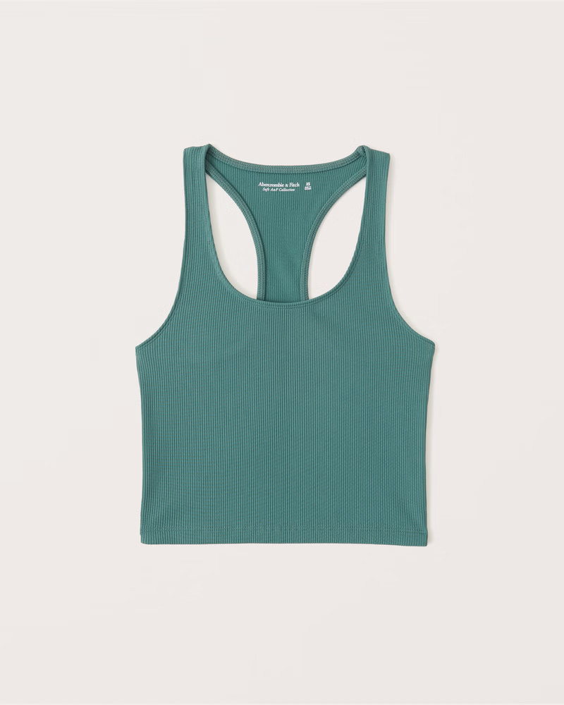 Women's Seamless Ribbed Racerback Scoopneck Tank | Women's Tops | Abercrombie.com | Abercrombie & Fitch (US)