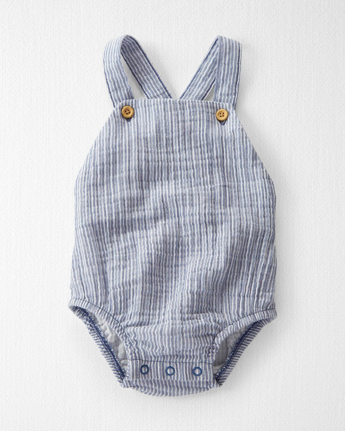 Beats Blue Baby Organic Cotton Gauze Bubble | carters.com | Carter's