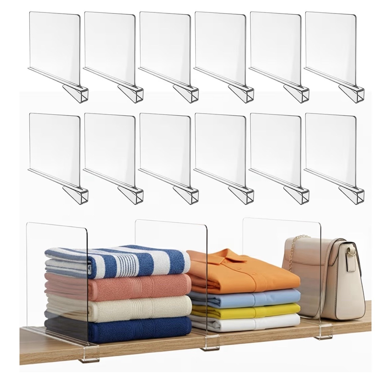 Amazon’s Closet organizer must have!
Acrylic Shelf Dividers for Closet Organization, 12-Pack Premium Quality Reinforced Material Closet Organizers and Storage, Perfect for Purse, Sweaters, Towels, Shoes, and Books Organization

#LTKHome