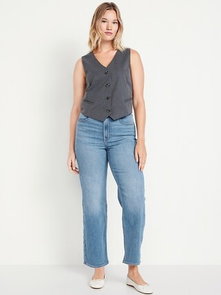 High-Waisted Wow Crop Wide-Leg Jeans | Old Navy (US)