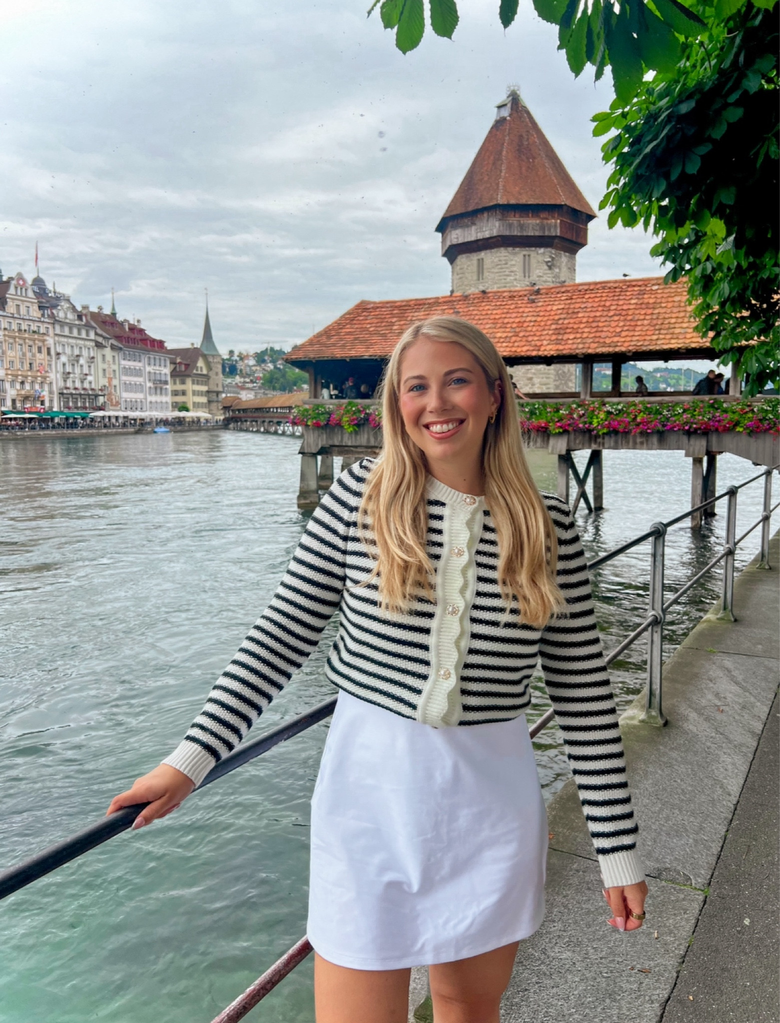 The cutest sweater ever!! Perfect for a Europe trip 🦢🖤

#stripedsweater #cutesweater #europeanstyle #chicsweater 

#LTKTravel #LTKFindsUnder100 #LTKStyleTip