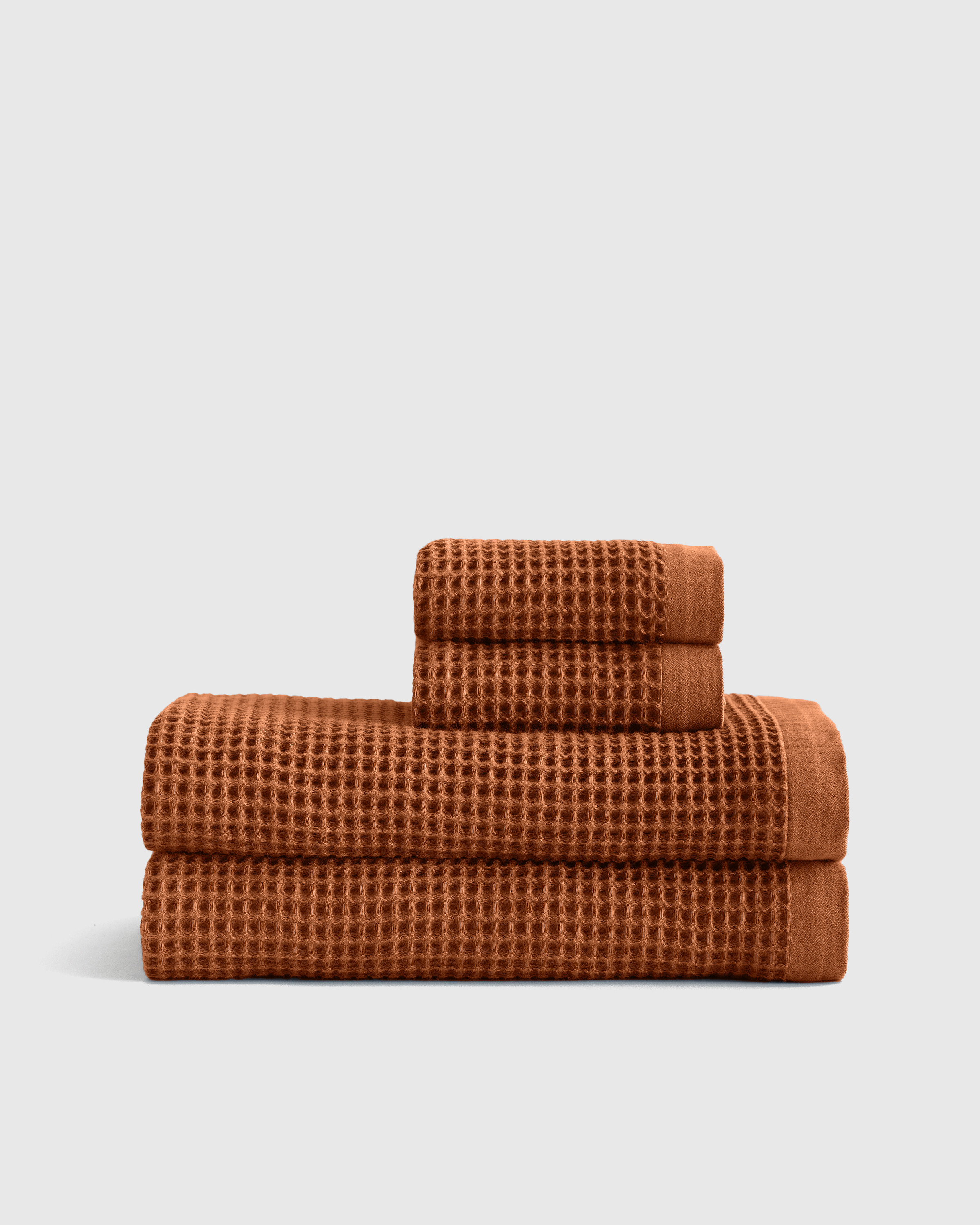 Quince | Organic Turkish Waffle Bath Sheet Bundle in Terracotta | Quince
