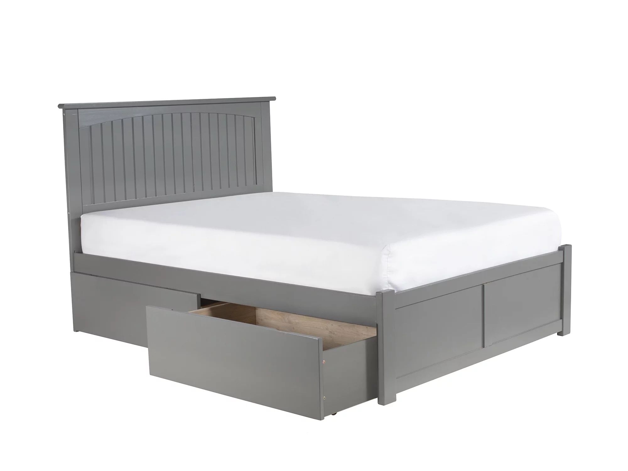 Nantucket Platform Bed with Flat Panel Foot Board and 2 Urban Bed Drawers, Multiple Sizes, Multip... | Walmart (US)