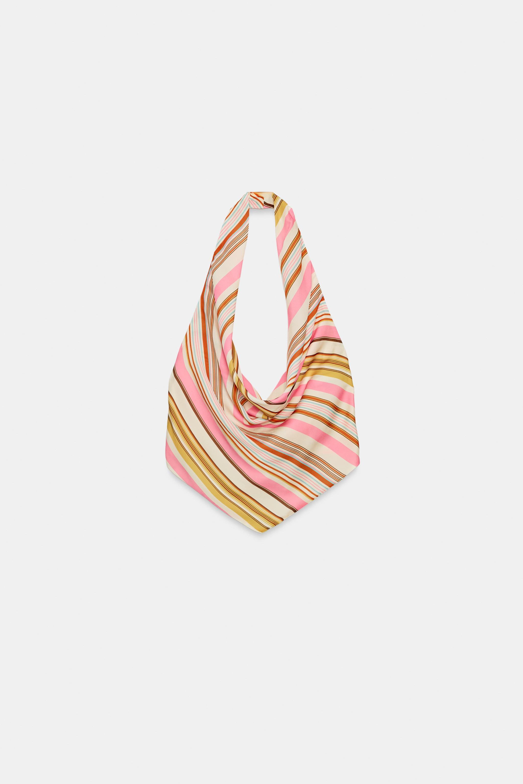 SATIN EFFECT STRIPED HALTER TOP | Zara US