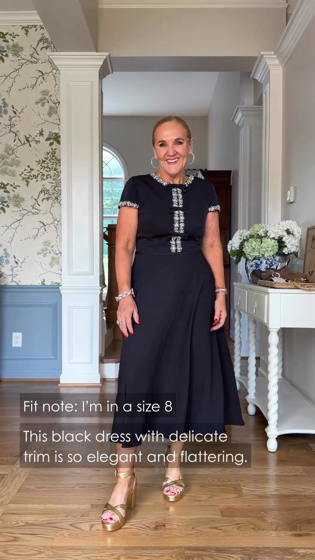 This dress has that classic feel that makes getting dressed for something special pretty easy. I’m wearing a size 8, and the little embellished details give it just enough personality.

#LTKgrwm #LTKdayinmylife #LTKootd