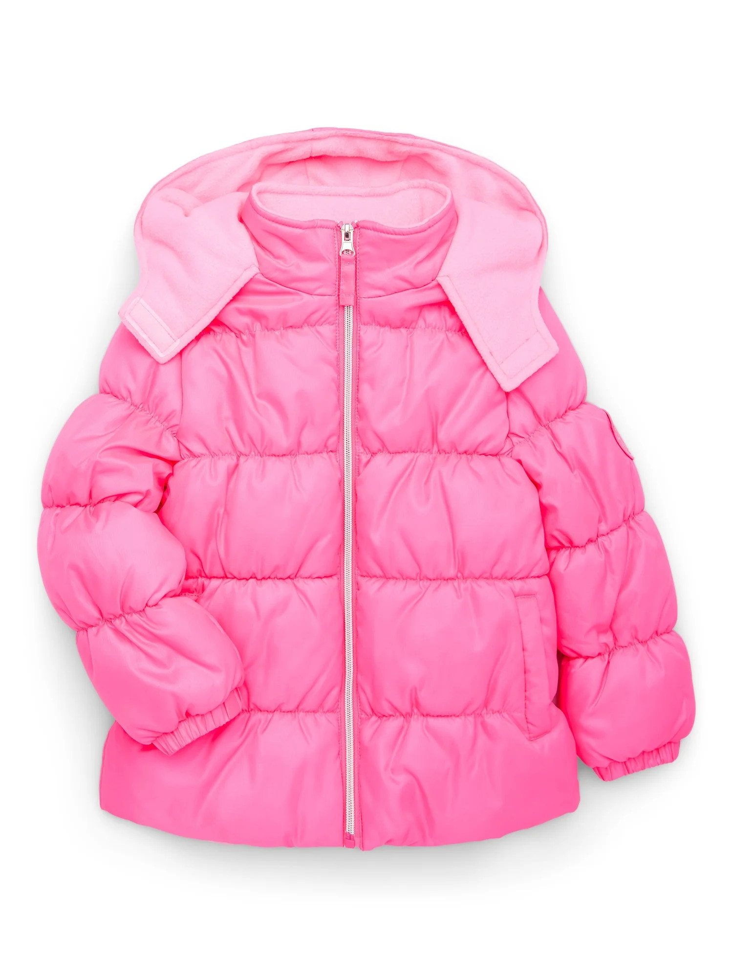 Pink Platinum Girls Hooded Ripstop Winter Puffer Coat, Sizes 4-16 | Walmart (US)