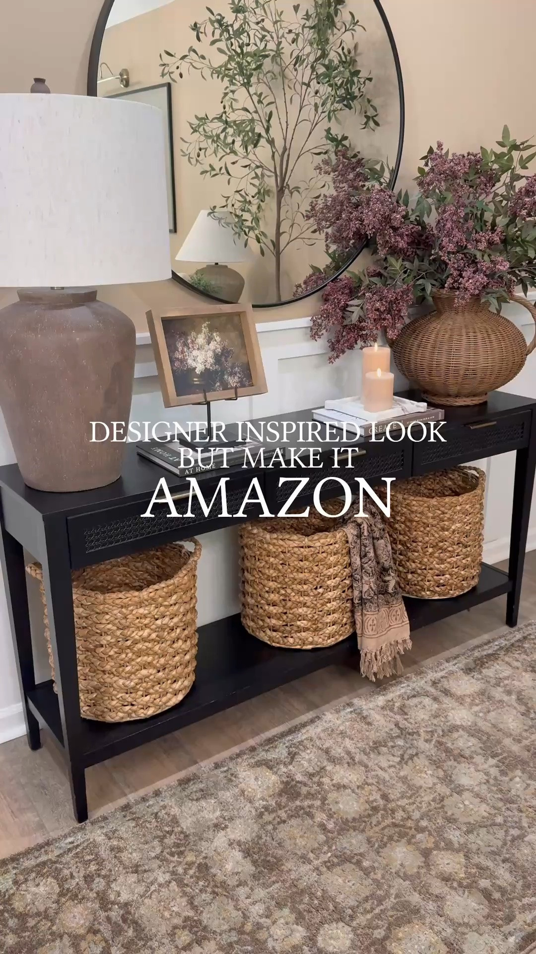 Designer Inspired Look But Make It Amazon. Follow @farmtotablecreations on Instagram for more inspiration. 

This little art easel from Amazon is such a hidden gem. It brings that collected, designer look to any space. I paired it with a vintage-style floral print, and it instantly gave my console table a more elevated, thoughtful feel. Small touch—big difference. Just one of those timeless details that quietly pulls everything together.

For Reference:
•Artwork is size 7x9 with Briarsmoke Stain. Use code FARMTOTABLE for 15% off.
•Five stems shown in vase.
•Wall Color is Beach House by SW

Amazon Top Picks | Amazon Prime | Amazon | Amazon Home Finds | Loloi Rugs | Console Table Decor | Entryway Storage | Amazon Must Haves | Living Room Decor | Home Decorating | Decor Ideas | Budget Friendly Decor | Home Inspiration | Amazon Sale | Console Table | Home Decor | Neutral Entryway Decor | Living Room Rugs | Summer Refresh | Moody Decor

#LTKHome #LTKSaleAlert