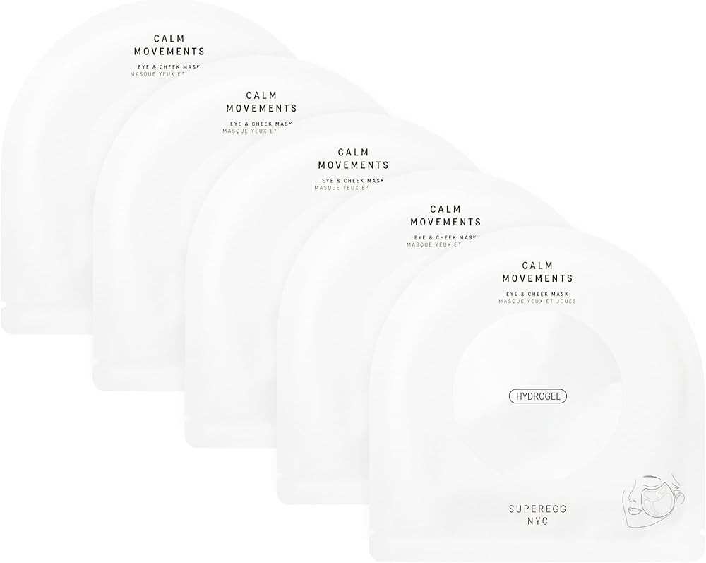 SUPEREGG Calm Movements Eye & Cheek Mask (Pack of 5): Hydrogel mask for plump, silky smooth skin.... | Amazon (US)