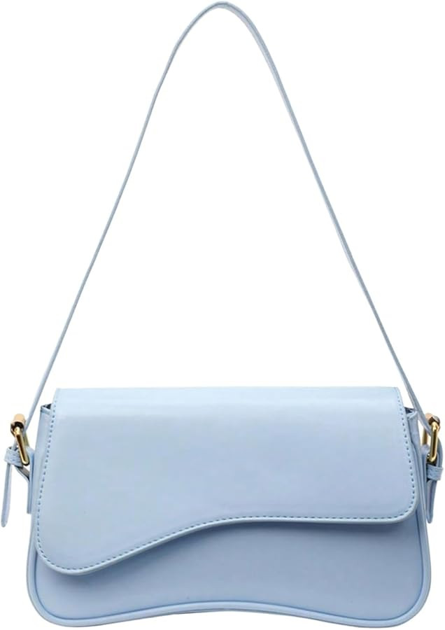 Verdusa Women's Leather Shoulder Bag Clutch Purses Trendy Hobo Crossbody Handbags Y2K Saddle Flap... | Amazon (US)