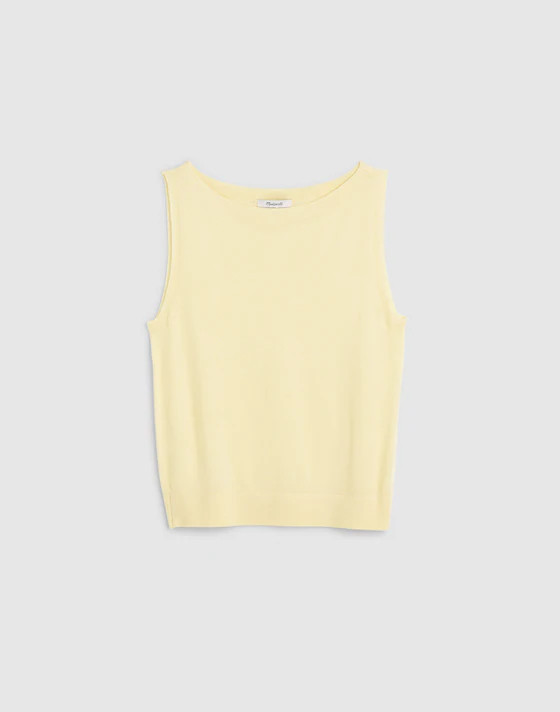 Boatneck Sleeveless Sweater | Madewell