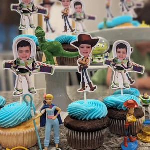 Woody Cupcake Toppers, Photo Cupcake Toppers, Custom Cupcake Toppers, Toy Story Birthday Theme, W... | Etsy (Global)
