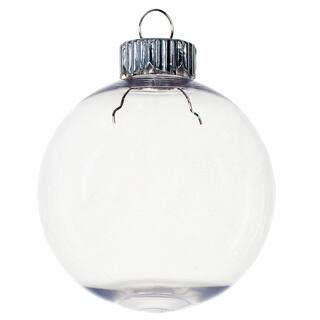 Christmas 4ct. 3.5" Clear Glass Ball Ornaments | Michaels Stores