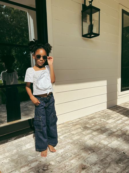 Girls cargo pants and white top

#LTKstyletip #LTKkids #LTKfamily