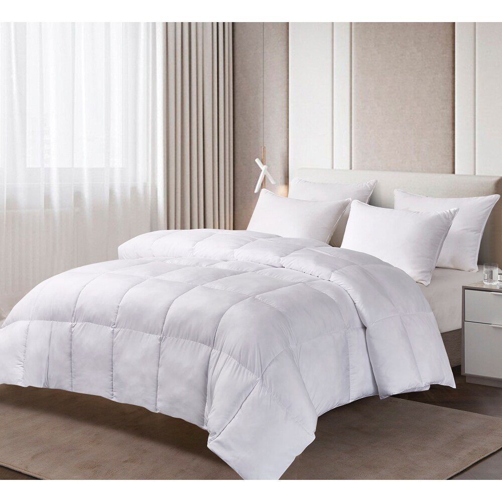 Hotel Grand 400 Thread Count Pima Cotton Oversized White Down Comforter (Duvet Insert/Baffle Box - T | Bed Bath & Beyond