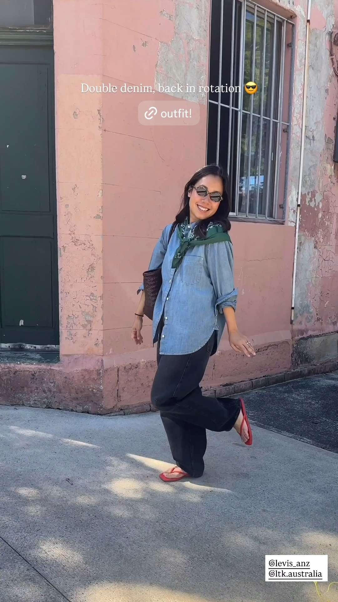 Double denim! Yiewww! 
Wearing a size M in the shirt and a size W27 L30 in the jeans. I'm 158cm and don't need to alter the jeans btw [AD] 

 #LTKaustralia #LTKjeans #LTKstyletip