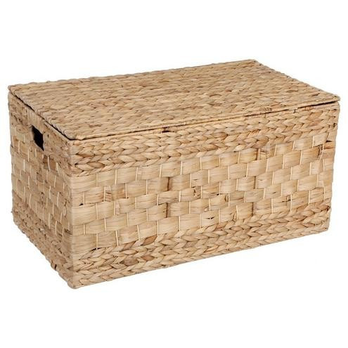 24" Woven Storage Basket w/Lid - Natural-Natural-9409145950518   | Burkes Outlet | bealls