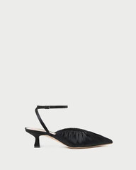 Rio Black Satin Kitten Heel | Loeffler Randall