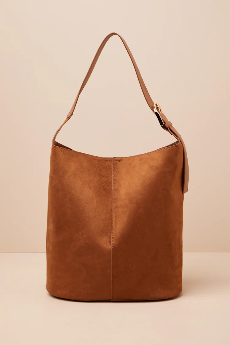 Cali Tan Suede Shoulder Bag | Lulus