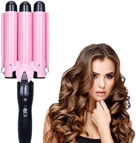 Hair Curling Iron 3 Barrel Wand 26mm Hair Waver Curling Iron Professional Curling Wand Temperatur... | Amazon (US)