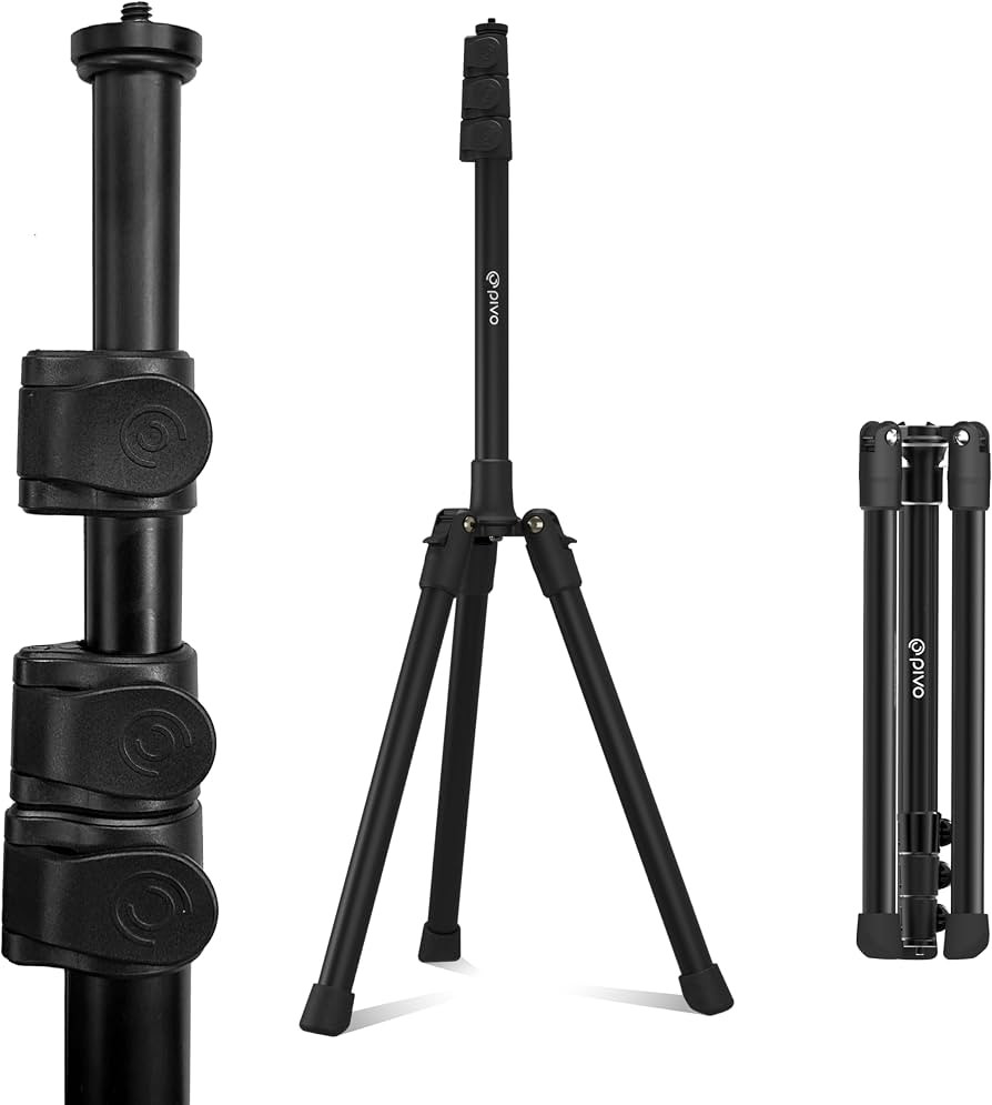 Pivo 63" Extendable Tripod for Cell Phone & Camera, Sturdy, Lightweight, Portable, Foldable, Trip... | Amazon (US)