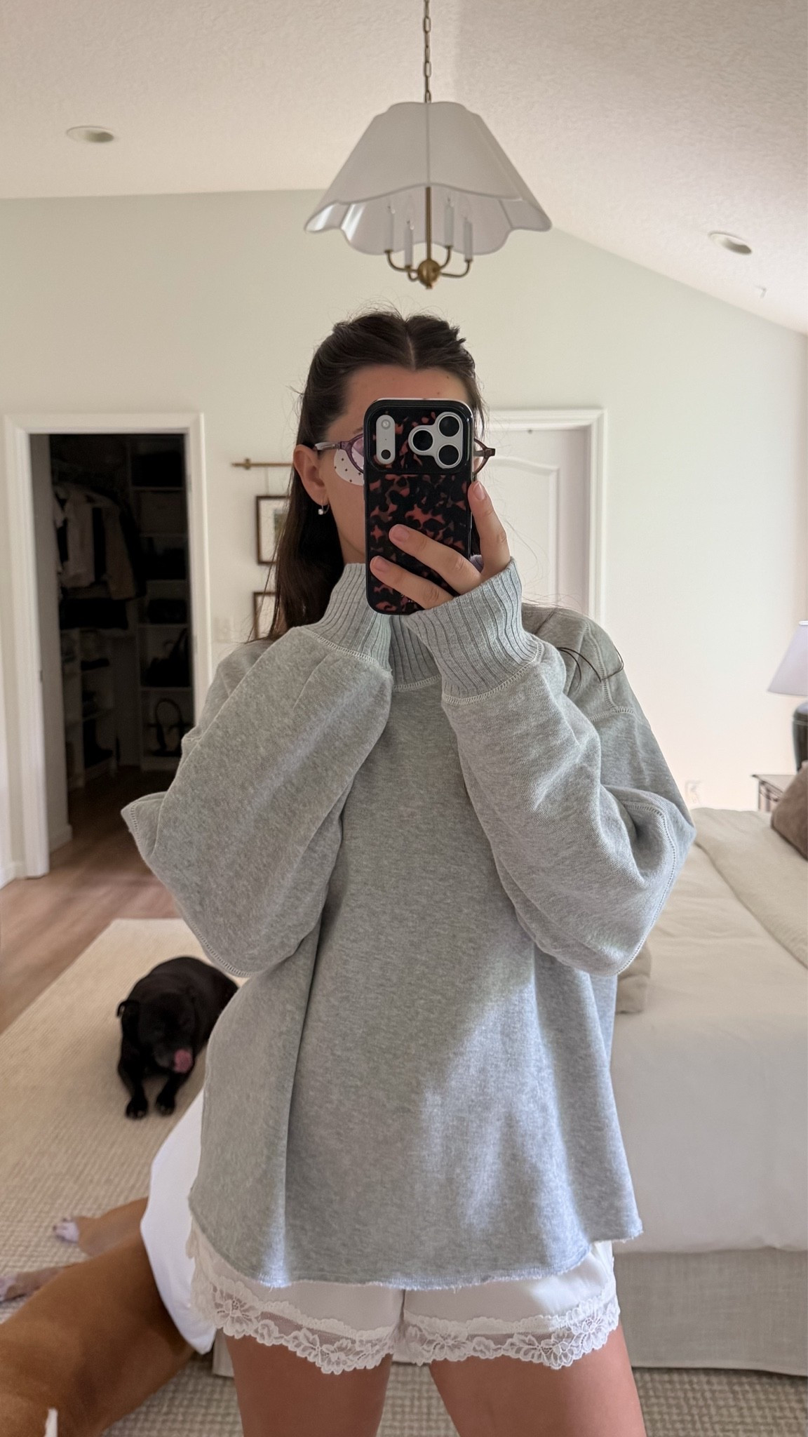 Cozy for Sunday morning ☁️ wearing small sweatshirt and shorts

#LTKootd #LTKSaleAlert