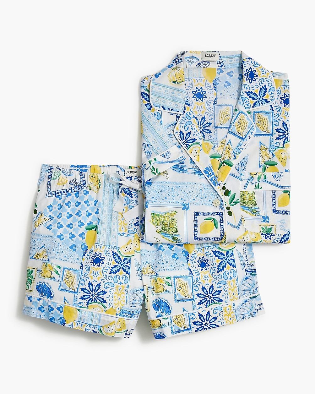 Cotton short pajama set | J.Crew Factory
