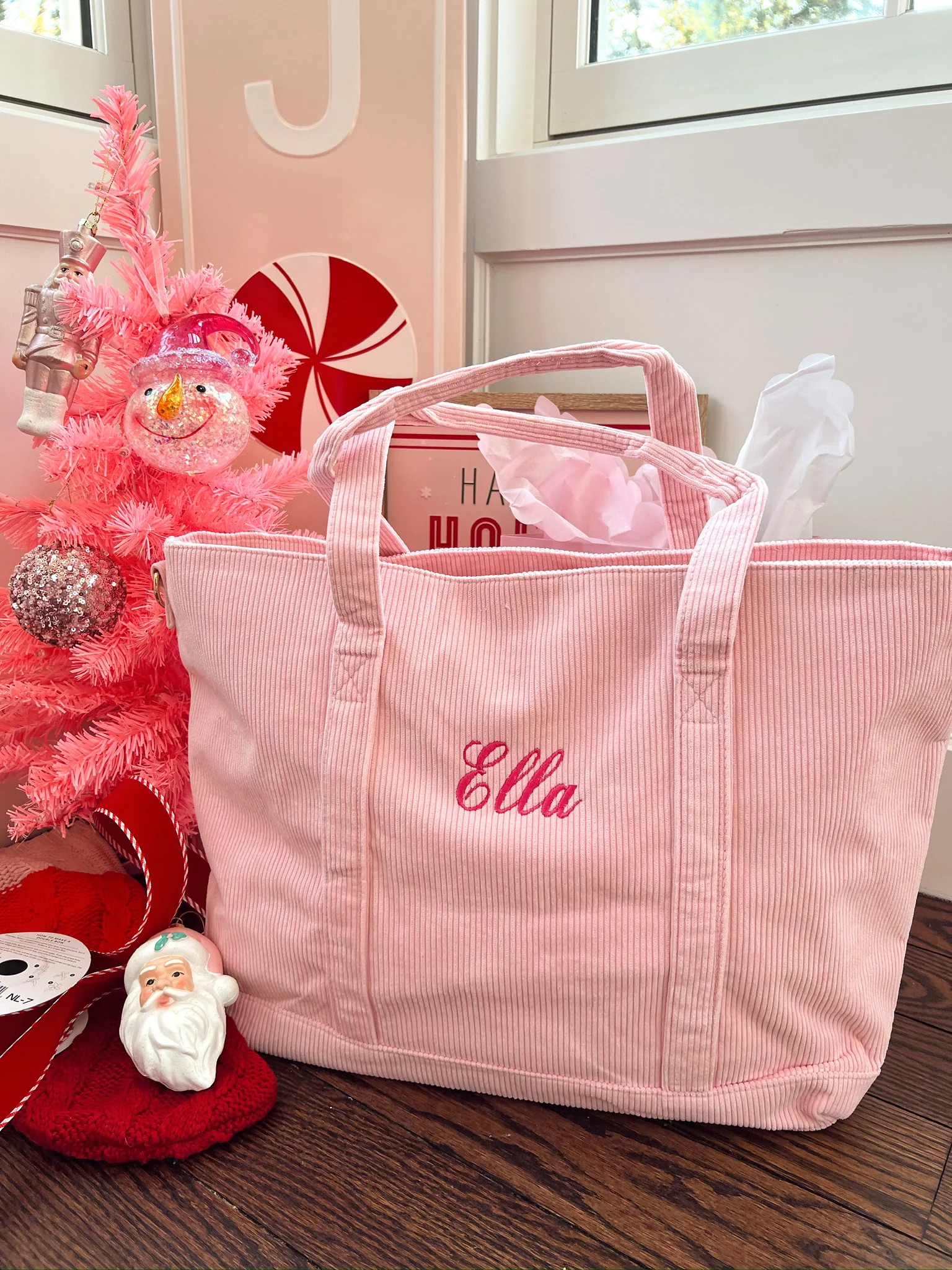 Corduroy Pink Tote | KenzKustomz