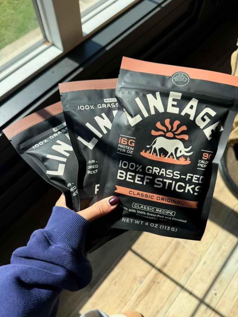 Beef sticks for on the go! @lineage 

Lineage, grass fed beef sticks, beef stick, amazon, amazon finds, health care