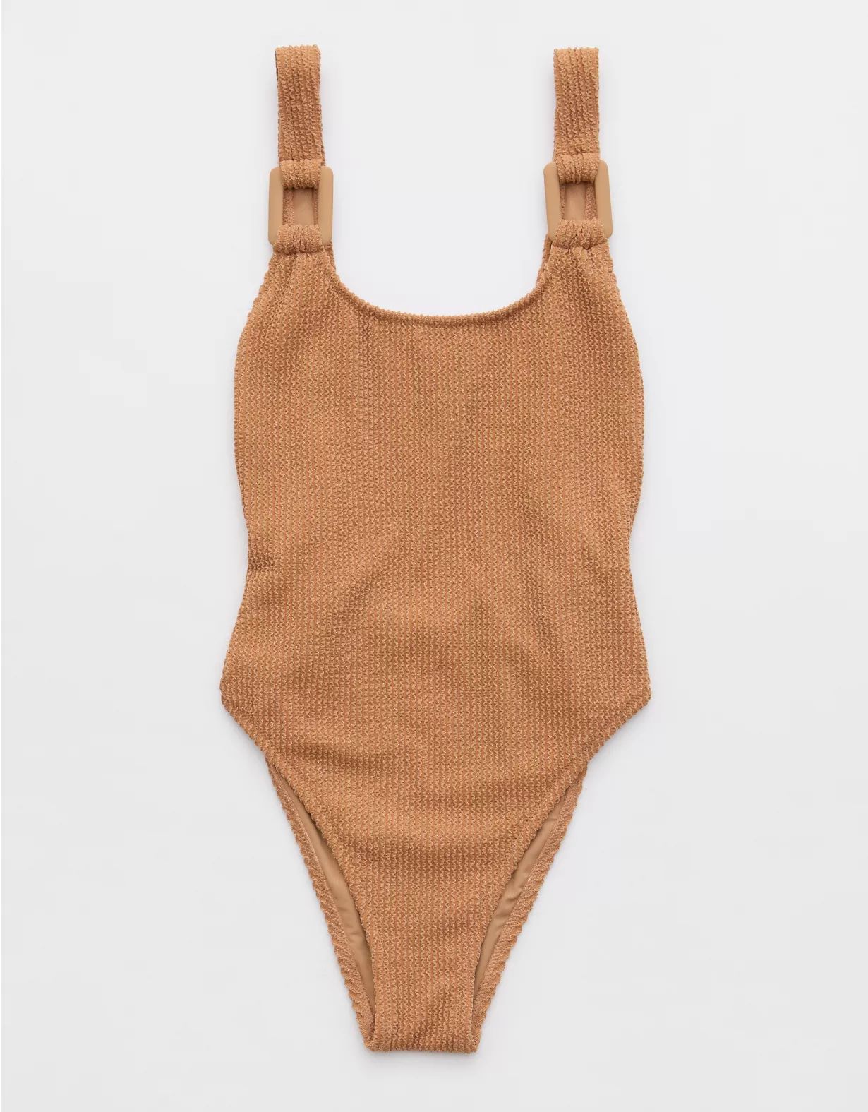 Aerie Shine Crinkle Ring Birthday Scoop One Piece Swimsuit | American Eagle Outfitters (US & CA)