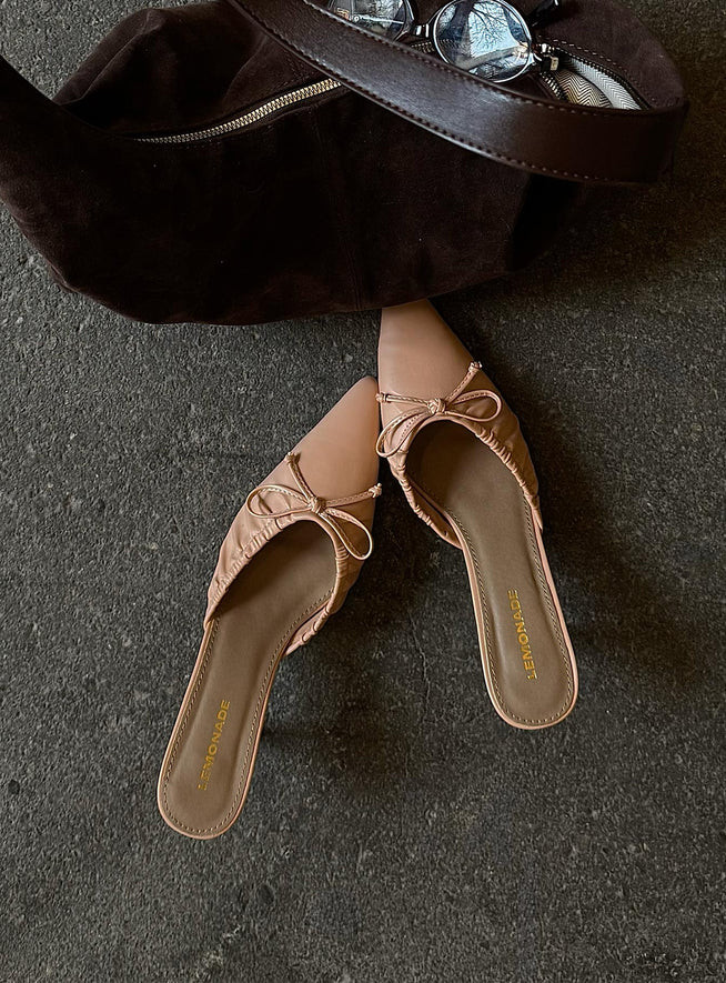 Get To You Pointed Toe Heels Beige | Princess Polly US