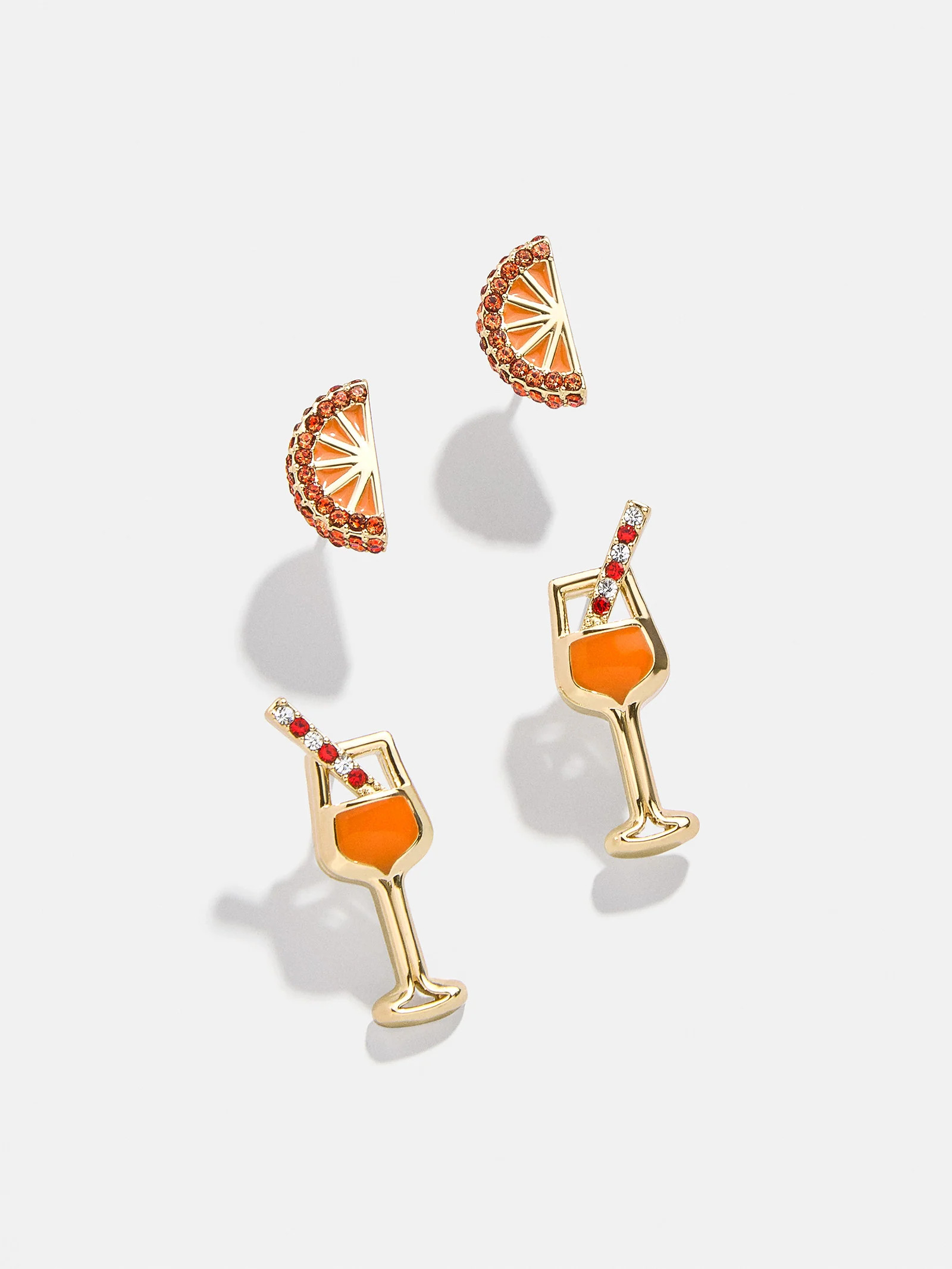 Spritz In My Step Earring Set - Aperol Spritz | BaubleBar