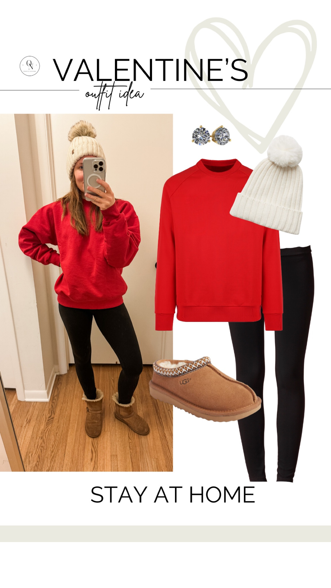 Valentines 💘 Day Outfit for staying at home // red sweatshirt // favorite leggings 

#LTKSeasonal