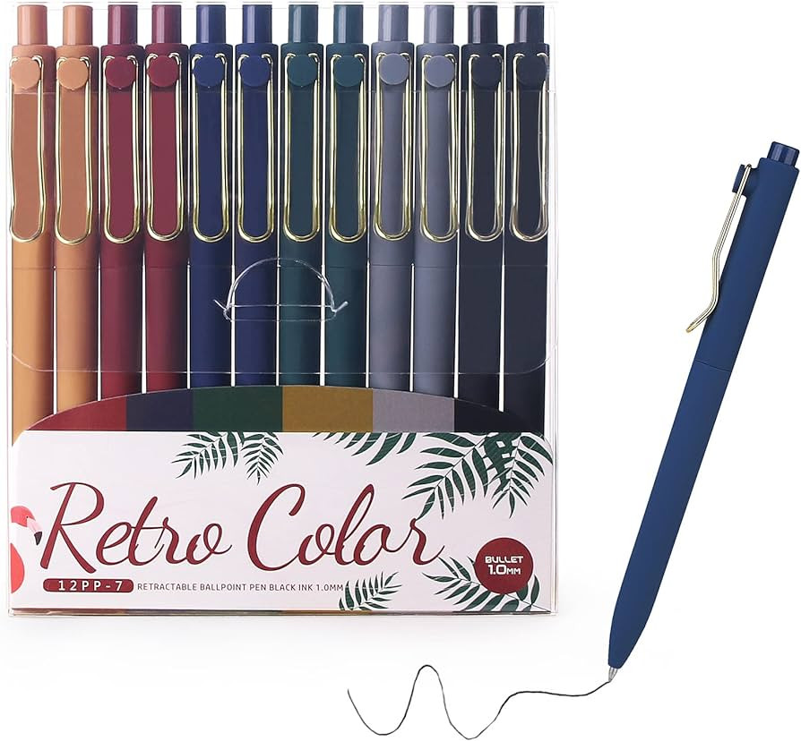 WY WENYUAN Ballpoint Pens, Pens Fine Point Smooth Writing Pens, Nice Teacher Pens For Journaling,... | Amazon (US)