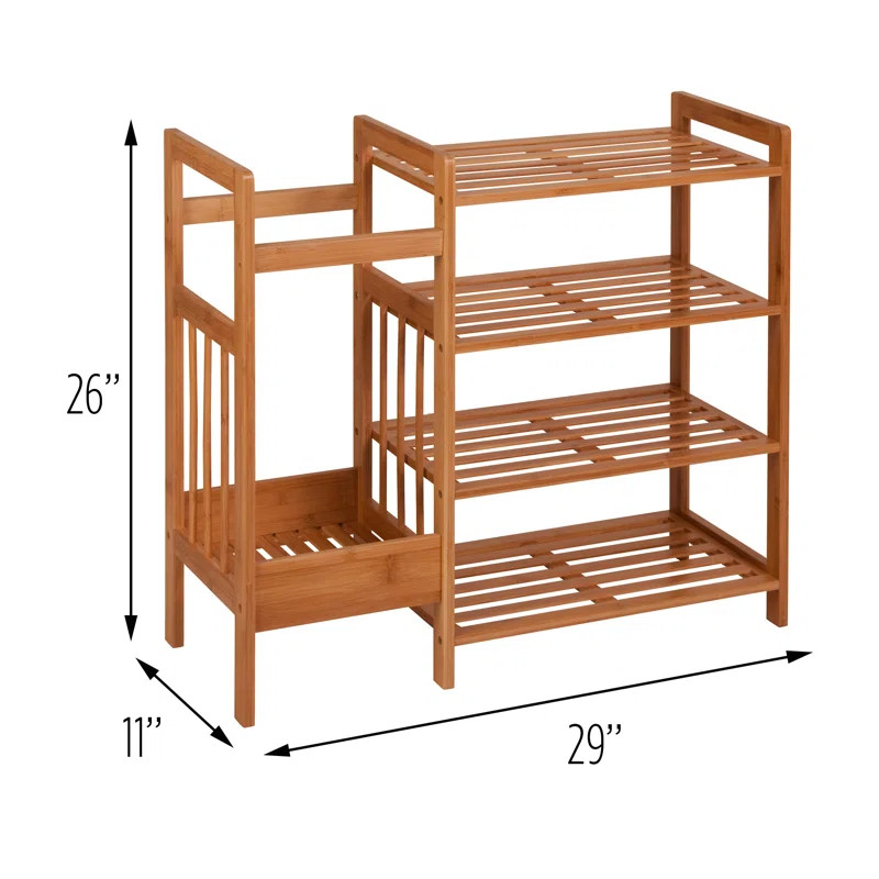 Bamboo Entryway 8 Pair Shoe Rack | Wayfair North America