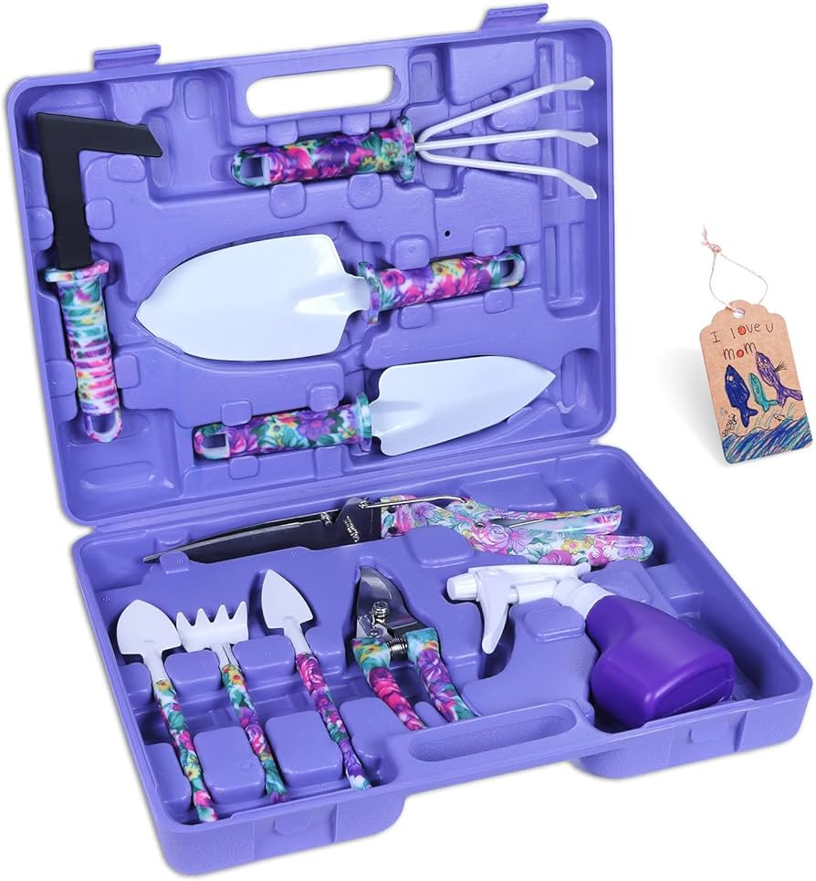 Garden Tools for Gardening Set Purple Gardening Hand Tool Kit and Supplies for Plant Lovers for W... | Amazon (US)