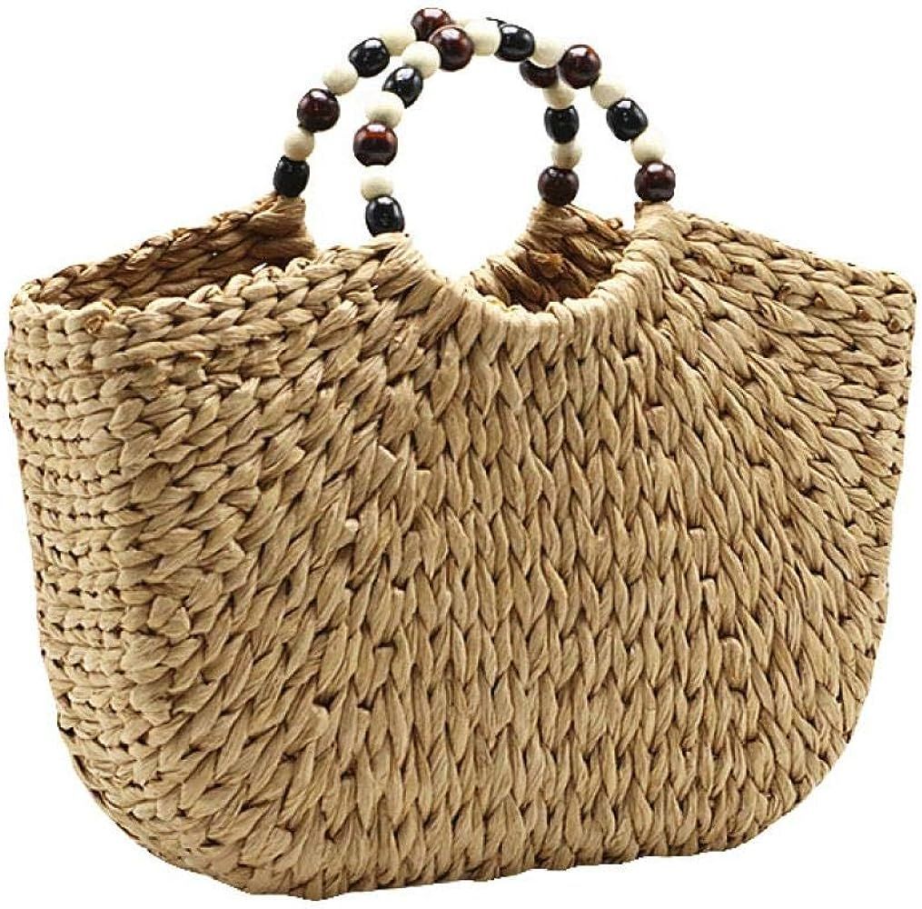 Handwoven Rattan Bag for Women Cross Body Bohemian Straw Shoulder Purse Beach Carrying Handbag | Amazon (US)