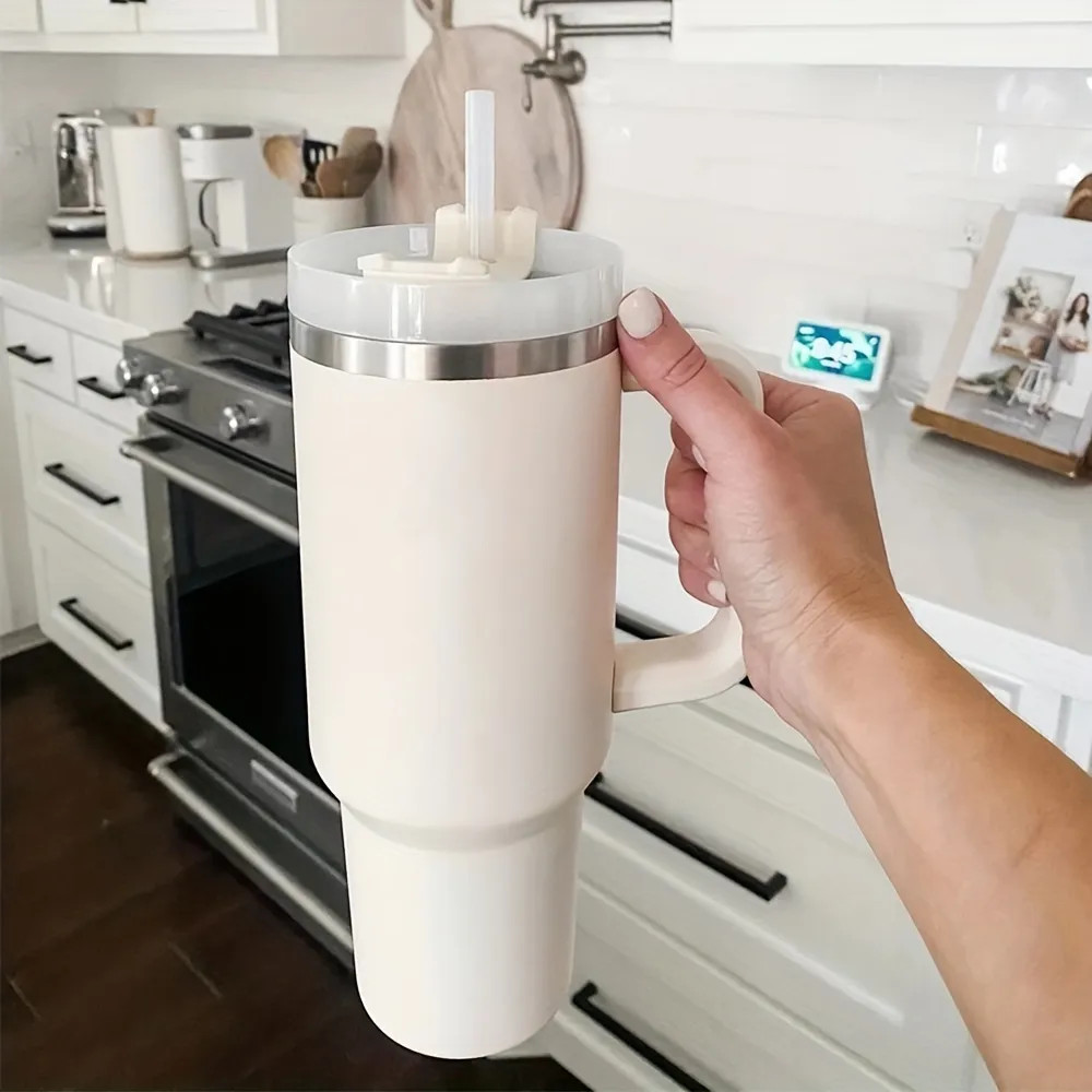 1pc Upgraded 40OZ Straw Tumbler With Handle, Reusable Vacuum Tumbler With Straw, Insulated Double... | Temu Affiliate Program