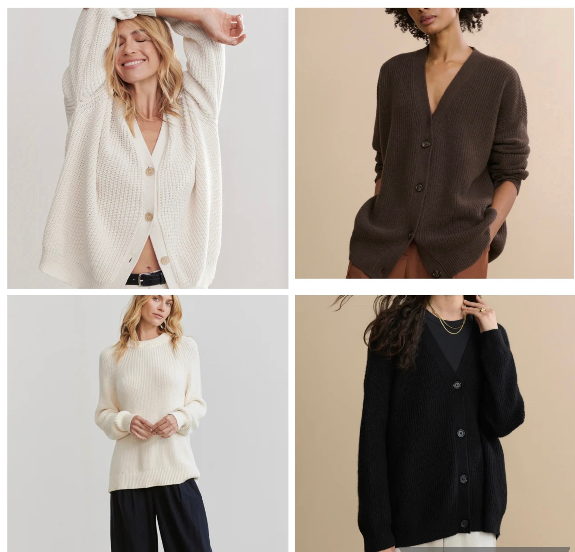 Some of my fav cardigans and knits  - on sale. Timeless.  Classic. Goes with everything. #minimalist #neutral #sale #blackfriday 

#LTKdayinmylife #LTKCyberWeek #LTKSaleAlert