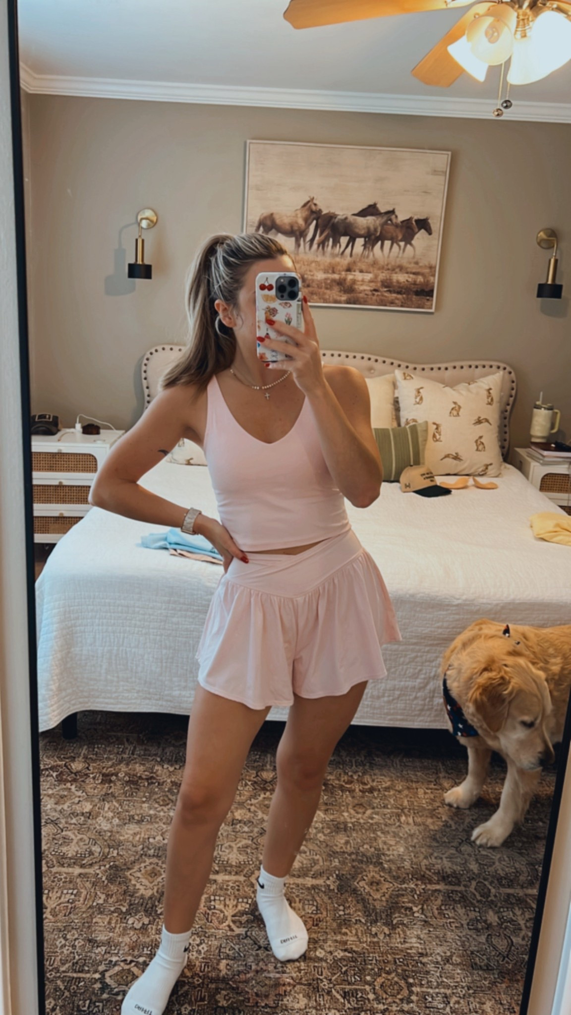 Size small in both the shorts and top! There is stretch in both of these! Dupe alert for lululemon! 

#LTKFindsUnder50 #LTKActive