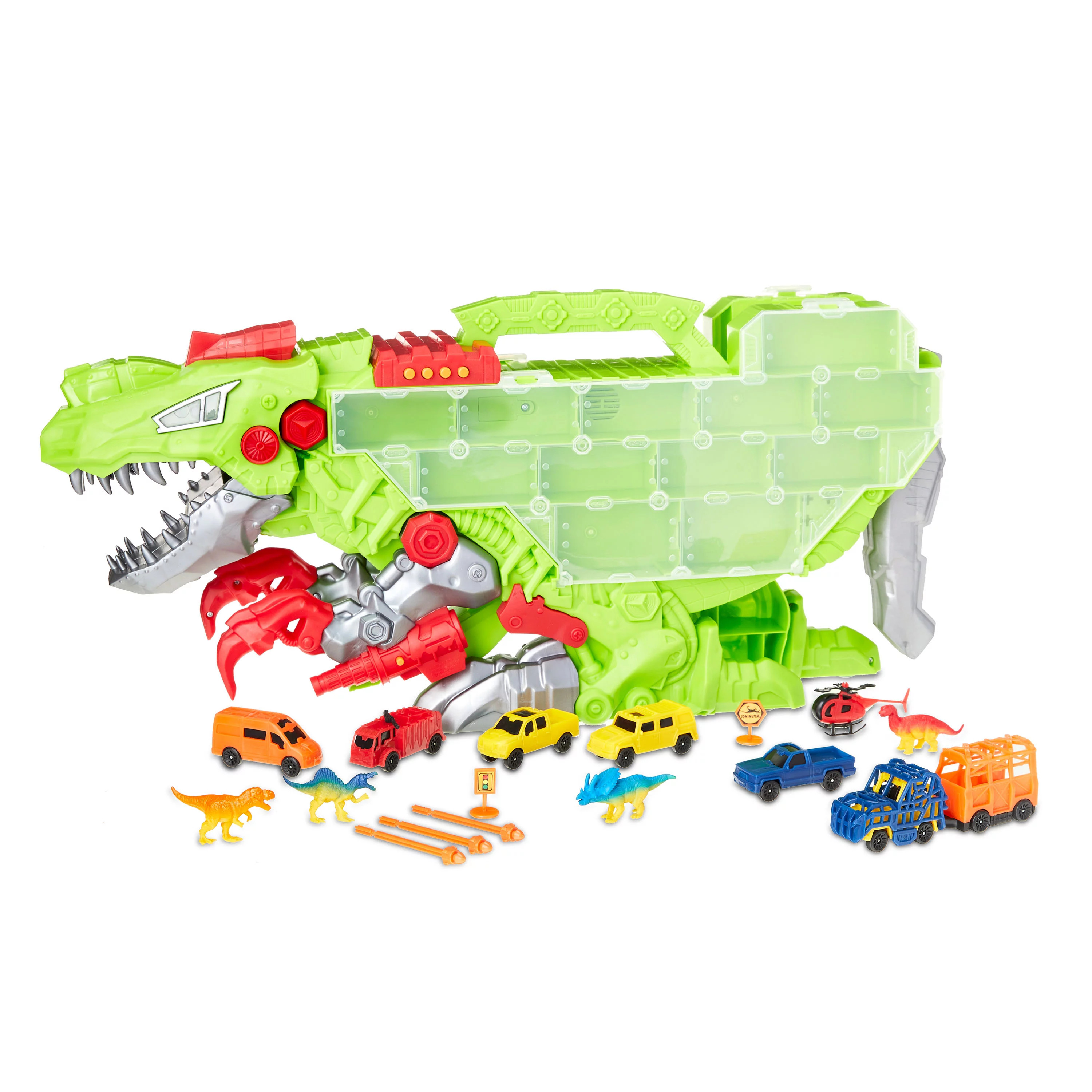 Kid Connection Dinosaur Vehicle Transporter Play Set, 18 Pieces | Walmart (US)