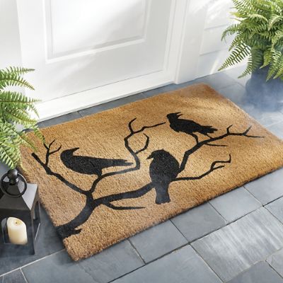 Crows On Branch Coir Door Mat | Grandin Road | Grandin Road